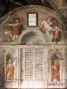 Michelangelo Buonarroti Lunette and Popes oil painting artist
